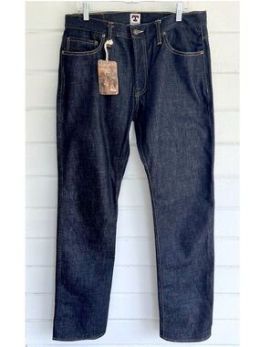 TELLASON John Graham Mellor White Oak Cone Denim Slim Straight Jeans - NWT!  36W